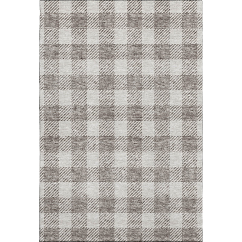 Premium Machine Washable Prisco Taupe Rug, Rectangle 3' x 5'