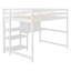 Lit mezzanine en bois avec tablette et plateau d'écriture