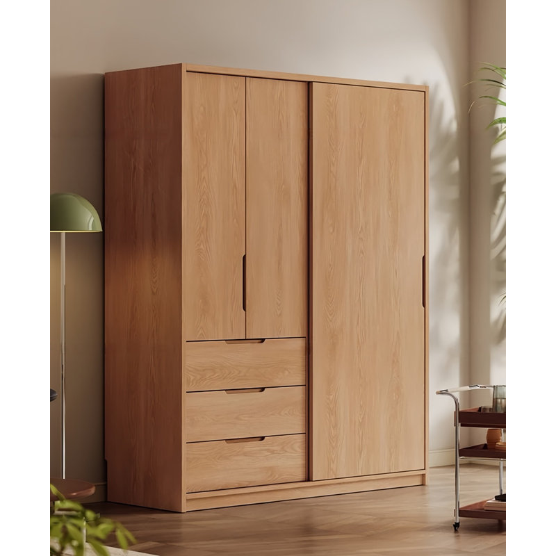 Modern Simple Push Pull Closet, 78.74" H x 55.12" W x 23.62" D