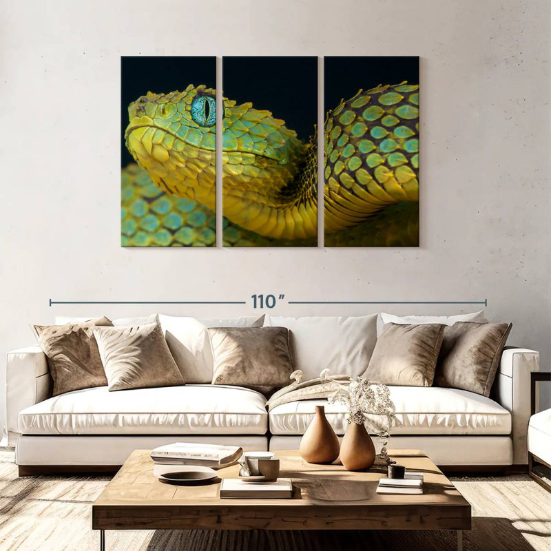 Brampt African Bush Viper, 48" H x 74" W
