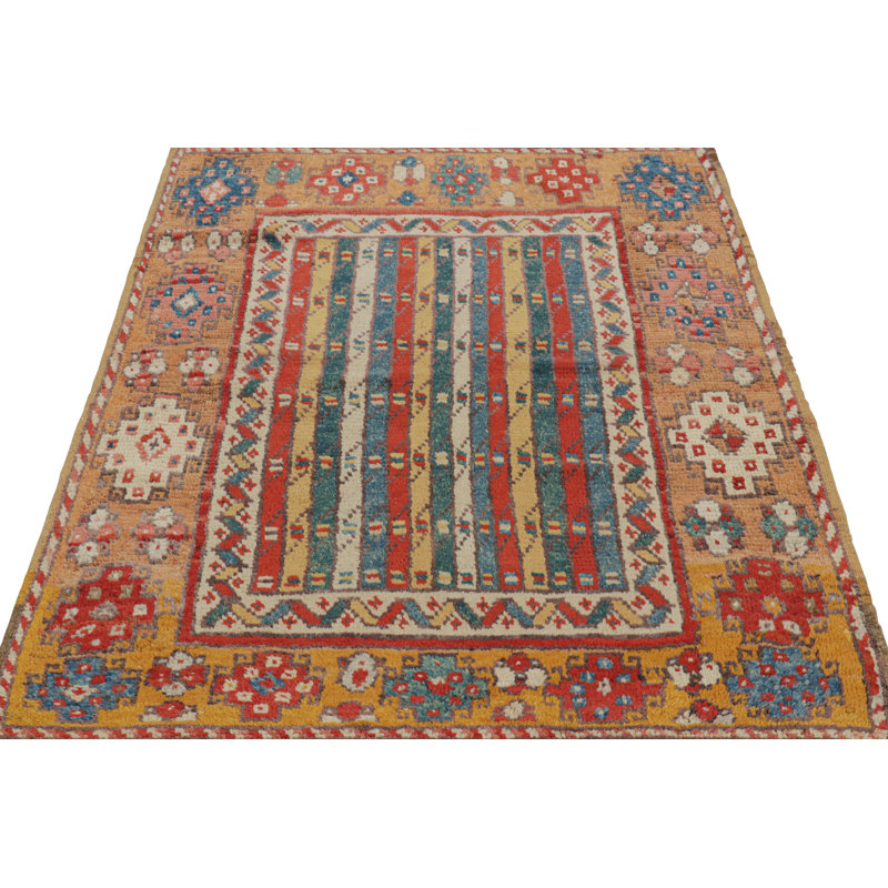 One-of-a-Kind 3'7”x4'11” Hand Knotted Area Rug