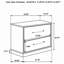 Table de chevet 2 tiroirs Edmondson