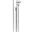 Lampe sur pied Jahlen 59 po, abat-jour globe en verre moderne, base ronde, nickel