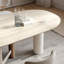 Table ovale crème de style roche crème-878325756