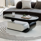 Modern simple oval shaped coffee table
