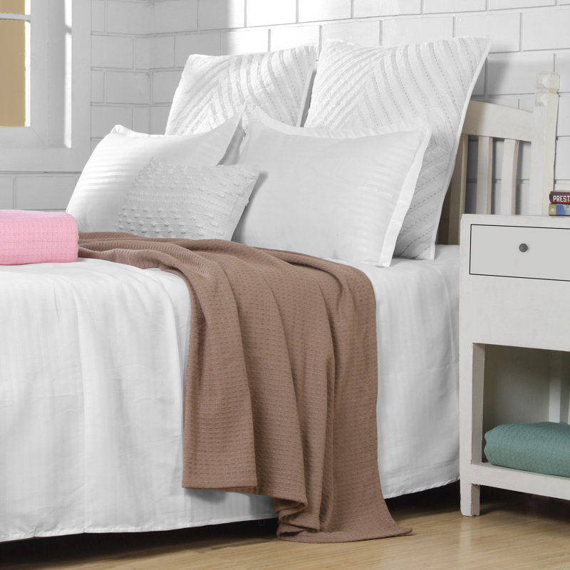 Couverture 100% coton Ariza Sleep, Grand, Taupe