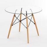 Eiffel Glass Round Dining Table