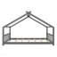 Lit, bois maison, gris-584803162