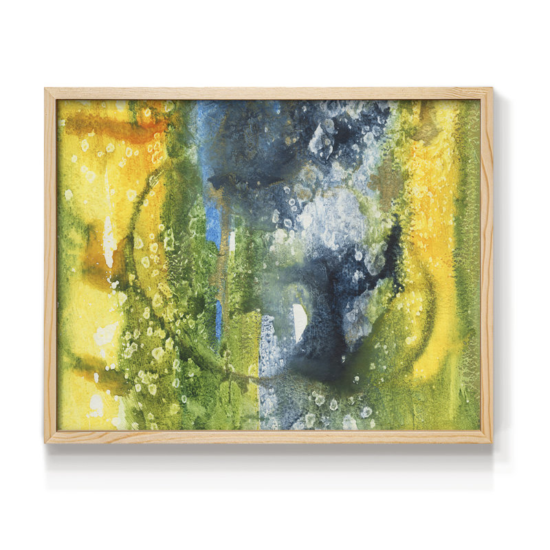 Aquatic Energy III -Framed Print - Restickable, Natural, 11" H x 14" W
