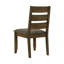 De 2 chaises de salle à manger avec sièges rembourrés, muscade noueuse, tissu brun, rectangulaire, confort de pièce, 19,25 2, coloris muscade, siège, brun, rectangulaire, hauteur 38 po,