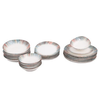 Alberto Piece Porcelain China Dinnerware Set - Service for 6