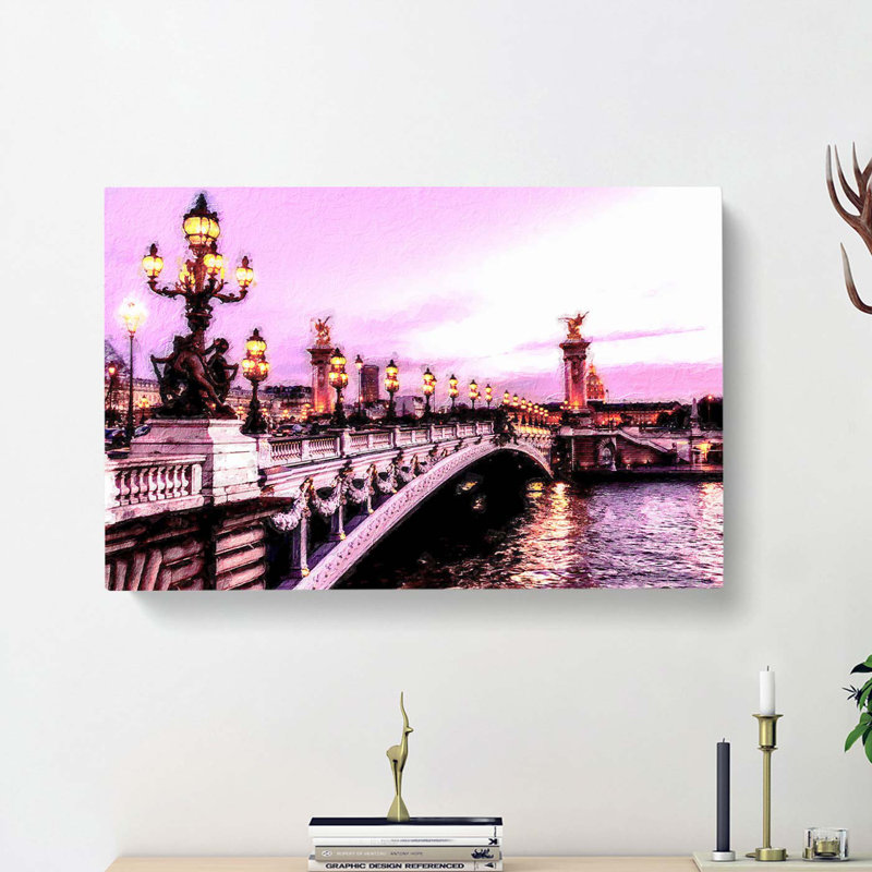 Pont Alexandre III Bridge In Paris France - Wrapped Canvas Print, 35cm H x 50cm W x 3cm D