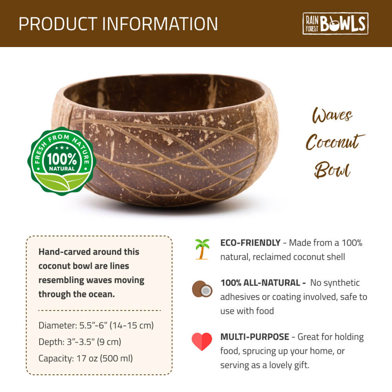 17 oz. Waves Coconut Dessert Bowl