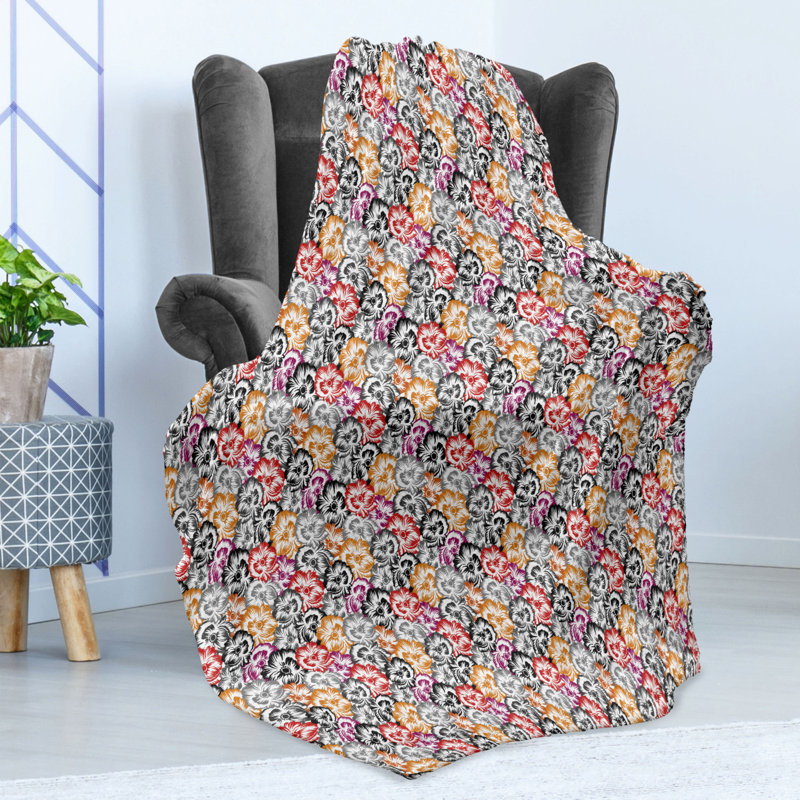 Hand Woven Throw Blanket, 50" W x 70" L