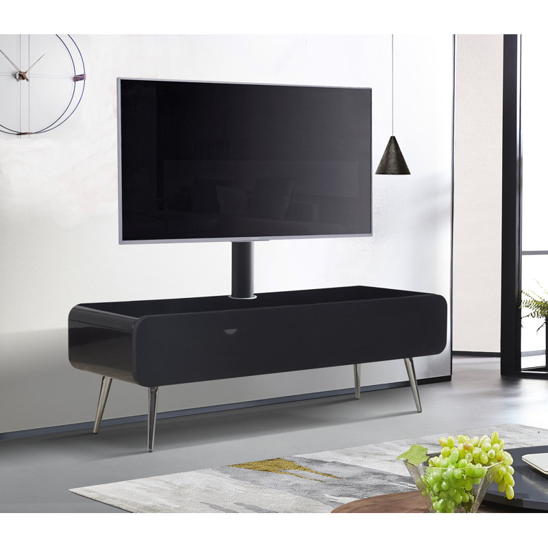 Luper Unfinished TV Stand for TVs up to 65", Gloss Black