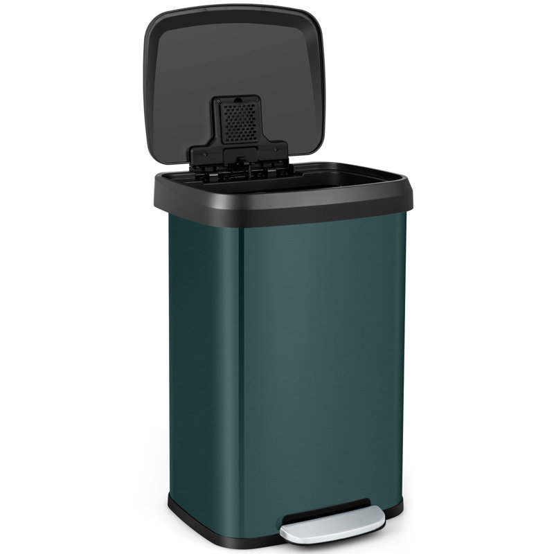 Stainless Steel Waste Bin, Green