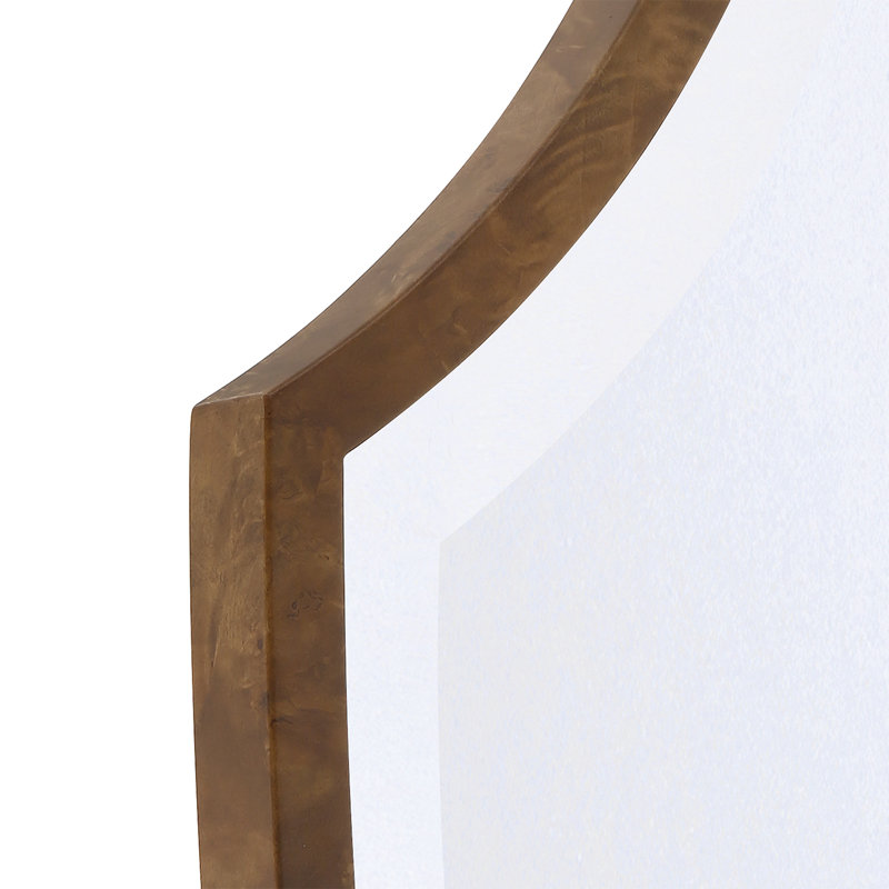 Miroir en placage de bois 28 po Brandes, Brun