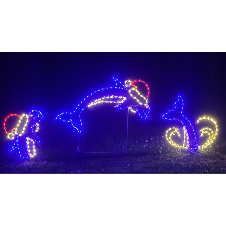 Baglæns tøj Smuk Lori's Lighted D'Lites Animated Jumping Dolphin with Santa Hat Nautical  Christmas Holiday Lighted Display & Reviews | Wayfair