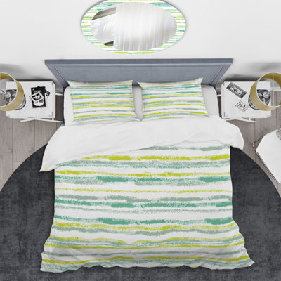 Green Microfiber 3 Piece Duvet Cover Set