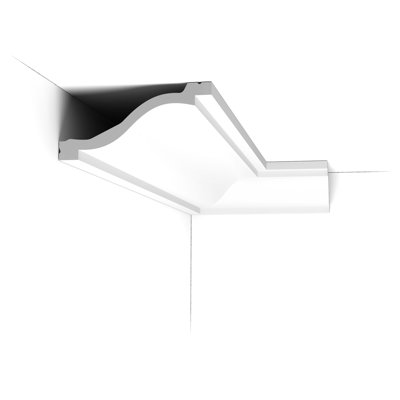 5-5/16 in x 2-3/8 in x 78-3/4 in Primed White Plain Polyurethane Crown Moulding