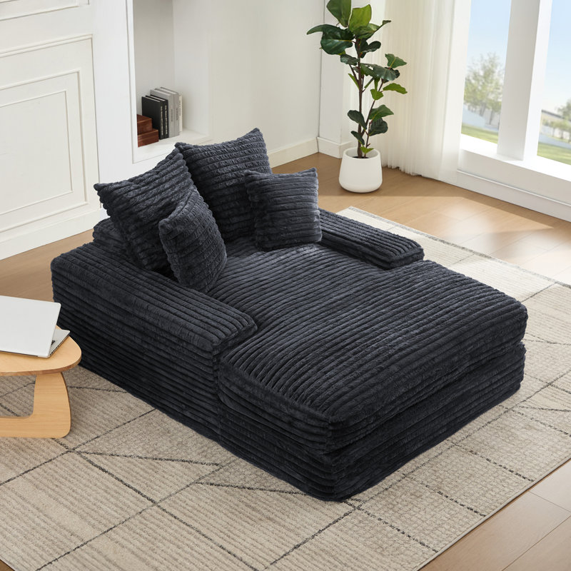 Chaise longue ergonomique Bhondave, Gris