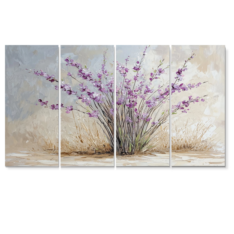 Wincanton - Lavender Wall Art - Traditional Wall Art Canvas, 28" H x 48" W, 4