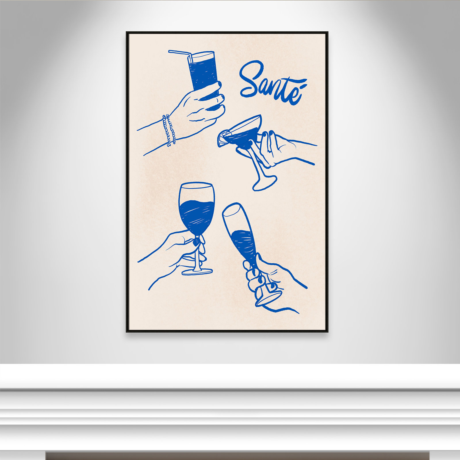 Sante Print by Kimberly Allen, 41.5'' W x 61.5'' H, Espresso Floater