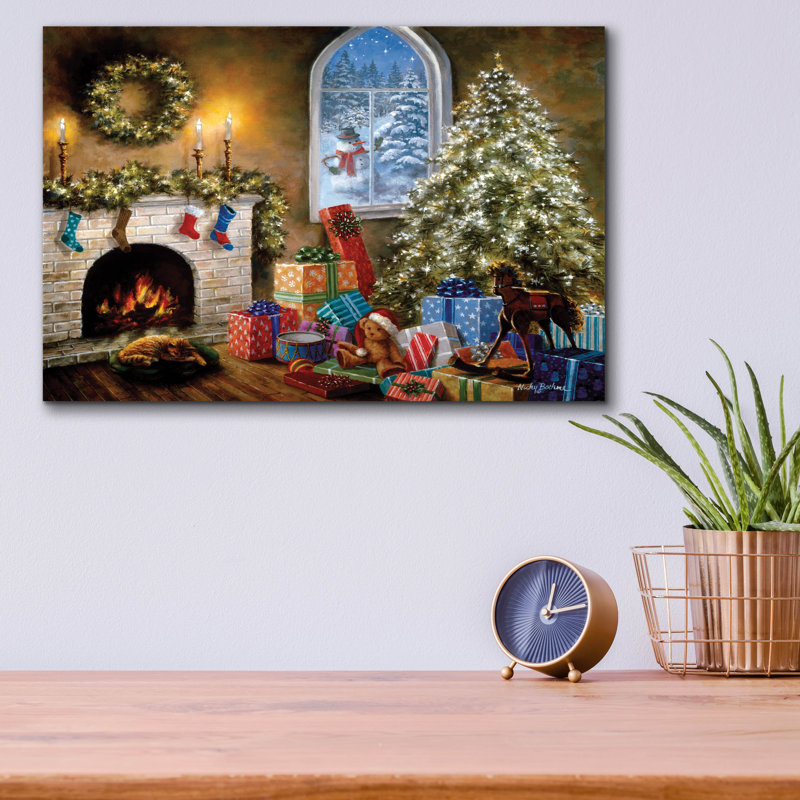  «Not A Creature Was Stirring» par Nicky Boehme, art mural en verre acrylique, 16 po x 12 po