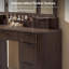 Meuble-lavabo cannelé l 53 po à 9 tiroirs avec miroir arqué à 3 lumières DEL, coiffeuse cannelée moderne à 3 côtés-1492433946
