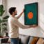 Orange Apple Modern - Framed Print-2127479492-2127479496