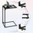 Heavy Duty C-Shaped End Table - Black
