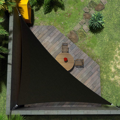Amgo Customize Triangle Shade Sail - 200 GSM, 95% UV Blockage with Hardware Kit