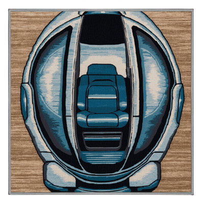 Machine Washable Transportation Gray Area Rug