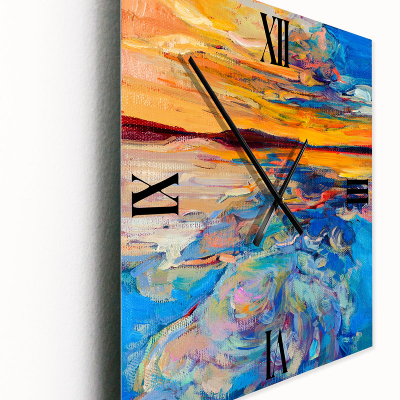 Horloge murale Sunset Over Whirly Waves, Petit