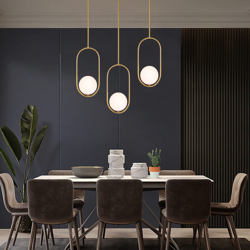 Luminaire suspendu 1 lumière Genioara, Or