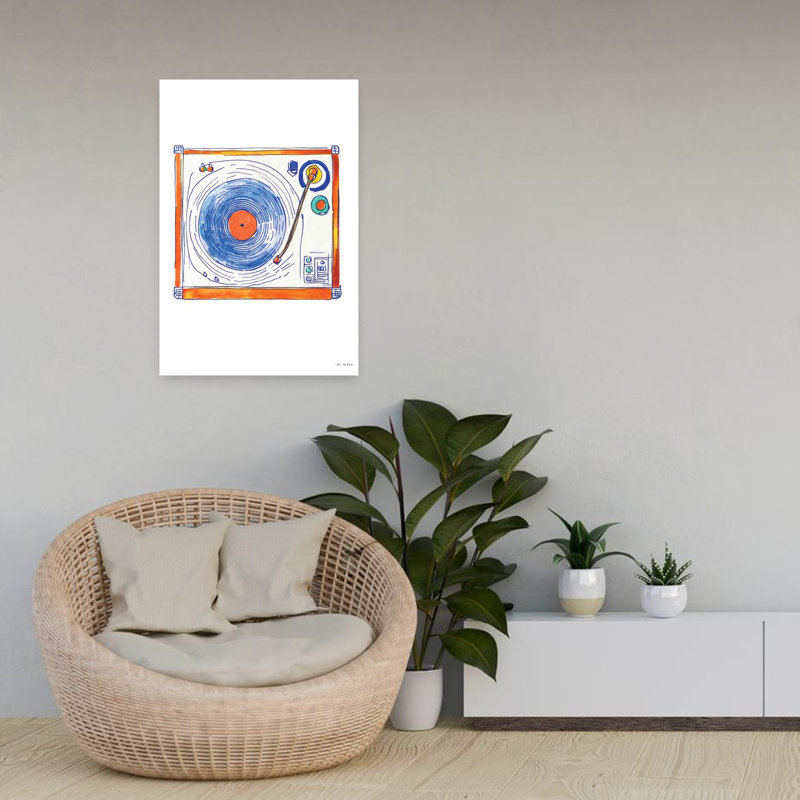 The Timeless Turntable Abstract Art contemporain, H 24 po x l 16 po