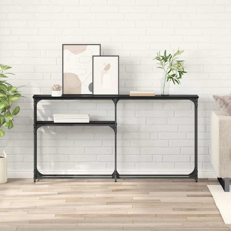 Console Table, Black Oak