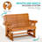 Solid Wood Two-Person Patio Glider-508783771