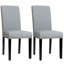 Chaises de salle à manger rembourrées en tissu avec têtes de clou-319494886