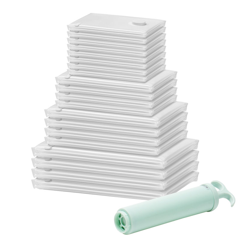 Vacuum Storage Bags with Hand Pump, Space Saver Bags Compression for Comforters and Blankets, Sealer