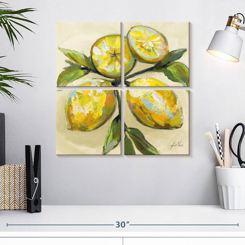 Yarlin citrons sur crème, H 18 po x l 18 po