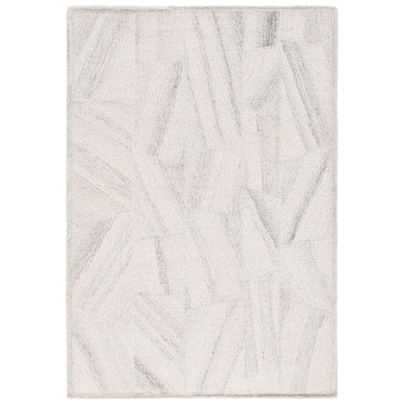 Abstract Hand Tufted Wool; Rayon / Viscose Abstract Indoor Rug, 8'-0" x 10'-0" Rectangle