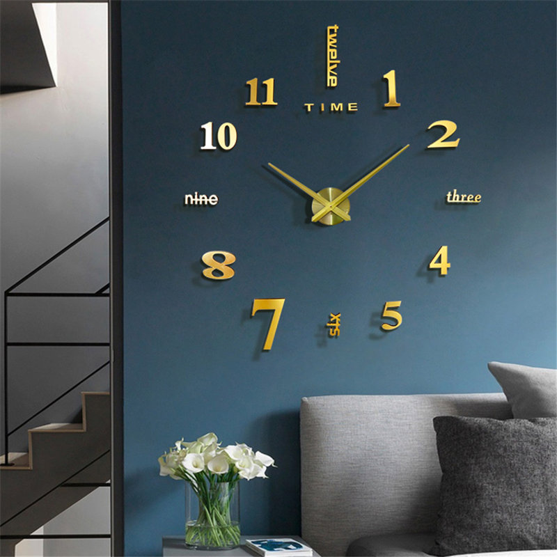 Très grande horloge murale Chockla, Doré