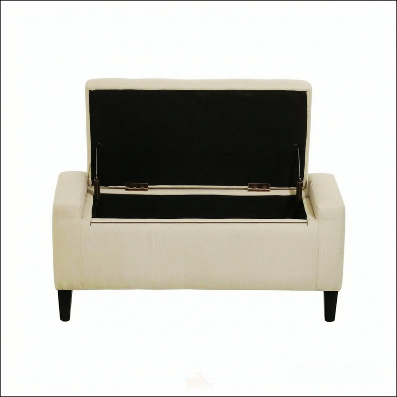 Banc de rangement moderne, banc de repose-pieds polyvalent, banc au design fonctionnel