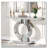 Modern Mirrored Console Table with O-Shaped Base Acrylic Veneer