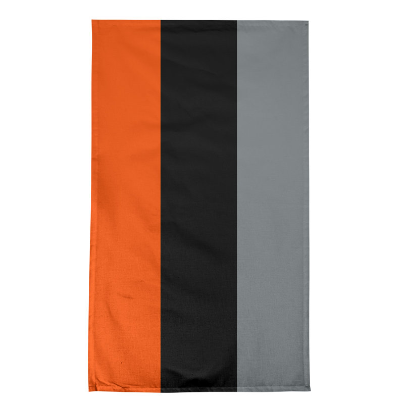 Anaheim Stripe Tea Towel Kitchen Towel, Orange/Black/Silver, Poly Twill