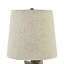 Lampe de table 20 po en résine de bronze avec chapeau et costume et abat-jour en lin-780945435-780945434