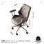 Chaise de travail ergonomique en suède avec accoudoirs rembourrés Viola-122401542