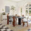 78.74"French-style retro black solid wood conference table