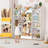 63"W Kids Bookcases with Toys storage Organizers,12 Cube Storage Cabinet with Stuffed Animal Storage,and 6-tier Bookshelf for Playrooms, Bedroom,White-326930291